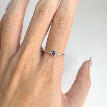 Load image into Gallery viewer, 3 x 5 mm. Oval Cut Blue Violet Tanzanite Ring