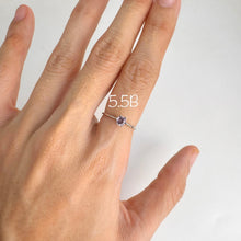 Load image into Gallery viewer, 3.5 mm. Round Cut Pink and Purple Tanzanian Sapphire Stacking Ring