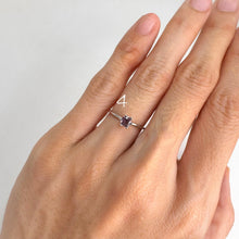 Load image into Gallery viewer, 3.5 mm. Round Cut Pink and Purple Tanzanian Sapphire Stacking Ring