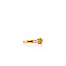 Load image into Gallery viewer, 4 x 6 mm. Oval Cut Green Pakistani Peridot and Topaz Cluster Ring