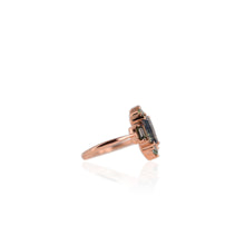 Load image into Gallery viewer, Handmade 4 x 8 mm. Baguette Cut Blue African Sapphire Cluster Ring