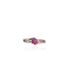 Load image into Gallery viewer, 2 mm. Round Cut Red Thai Ruby Cluster Ring
