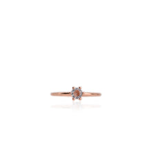 Load image into Gallery viewer, 4 mm. Round Cut Light Blue Brazilian Beryl Stacking Ring