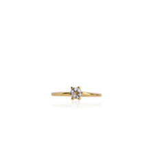Load image into Gallery viewer, 4 mm. Round Cut Light Blue Brazilian Beryl Stacking Ring
