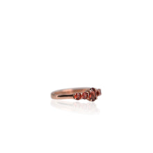 Load image into Gallery viewer, 4 x 6 mm. Oval Cut Red African Garnet Cluster Ring