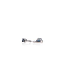Load image into Gallery viewer, 6 x 8 mm. Oval Cut London Blue Brazilian Topaz Earrings