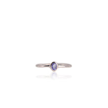 Load image into Gallery viewer, 3 x 5 mm. Oval Cut Blue Violet Tanzanite Ring