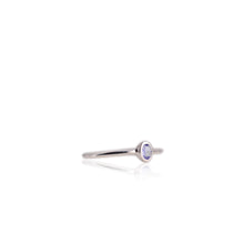 Load image into Gallery viewer, 3 x 5 mm. Oval Cut Blue Violet Tanzanite Ring