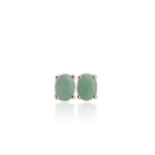 Load image into Gallery viewer, 5 x 7 mm. Oval Cut Green Brazilian Emerald Earrings