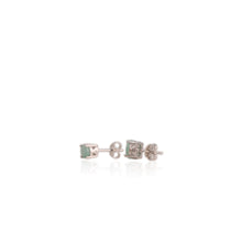 Load image into Gallery viewer, 5 x 7 mm. Oval Cut Green Brazilian Emerald Earrings