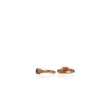 Load image into Gallery viewer, 5 x 7 mm. Oval Cut Orange Brazilian Citrine with Cz Accents Earrings