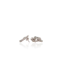 Load image into Gallery viewer, 4 x 6 mm. Pear Cut Black Ethiopian Opal, Emerald and Peridot Cluster Drop Earrings (Blemished)