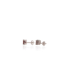 Load image into Gallery viewer, 7 mm. Round Cut Red African Garnet Earrings