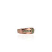 Load image into Gallery viewer, 4 x 6 mm. Oval Cut Green Brazilian Emerald Cluster Ring