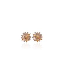 Load image into Gallery viewer, 3 x 6 mm. Marquise Cut Yellow Brazilian Citrine Flower Earrings