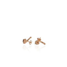 Load image into Gallery viewer, 4 x 6 mm. Pear Cut Orange Brazilian Citrine with Cz Accents Earrings