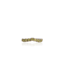 Load image into Gallery viewer, 3 mm. Round Cut Green Pakistani Peridot Cluster Ring