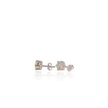 Load image into Gallery viewer, 7 mm. Hexagon Cut Multi-coloured Ethiopian Opal Earrings