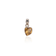 Load image into Gallery viewer, 10 x 11 mm. Fancy Cut Yellow Brazilian Citrine Pendant