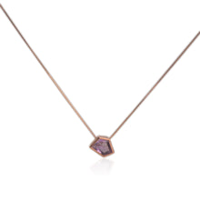 Load image into Gallery viewer, Handmade 11 x 13 mm. Fancy Cut Purple Brazilian Amethyst Pendant and Necklace