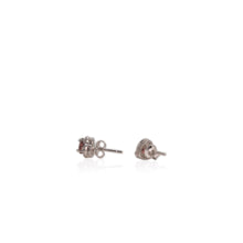 Load image into Gallery viewer, 5 mm. Heart Cut Red Mozambican Garnet with Cz Halo Earrings