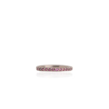 Load image into Gallery viewer, 1.5 mm. Round Cut Purple African Rhodolite Garnet Cluster Ring