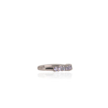 Load image into Gallery viewer, 2.5 mm. Round Cut Blue Violet Tanzanite Cluster Ring