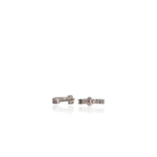 Load image into Gallery viewer, 2.5 mm. Round Cut Blue Violet Tanzanite Cluster Earrings