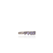 Load image into Gallery viewer, 3.5 mm. Round Cut Blue Violet Tanzanite Cluster Ring