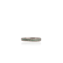 Load image into Gallery viewer, 2 mm. Round Cut Green Brazilian Emerald Half Eternity Ring