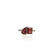 Load image into Gallery viewer, 6 x 9 mm. Pear Cut Red African Garnet Ring