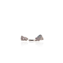 Load image into Gallery viewer, 5 x 7 mm. Pear Cut Purple Brazilian Amethyst and Topaz with Cz Accents Cluster Drop Earrings