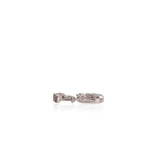 Load image into Gallery viewer, 4 mm. Round Cut Purple African Rhodolite Garnet Cluster Earrings