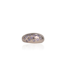 Load image into Gallery viewer, 2 mm. Round Cut Blue Violet Tanzanite Cluster Ring