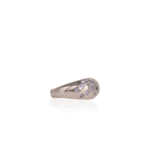 Load image into Gallery viewer, 2 mm. Round Cut Blue Violet Tanzanite Cluster Ring