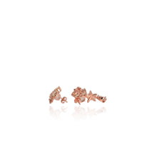 Load image into Gallery viewer, 6 x 8 mm. Oval Cut Yellow Brazilian Beryl and Morganite with Zircon and Sapphire Accents Cluster Drop Earrings