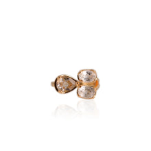 Load image into Gallery viewer, 6 x 8 mm. Pear Cut Yellow Brazilian Beryl and Zircon Open Ring