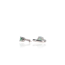 Load image into Gallery viewer, 6 x 8 mm. Oval Cut Green Brazilian Emerald Earrings