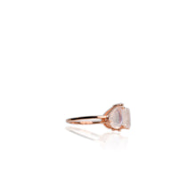 Load image into Gallery viewer, 6 x 9 mm. Pear Cut White Indian Moonstone Ring