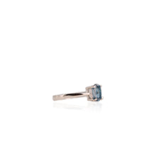 Load image into Gallery viewer, 5 x 7 mm. Oval Cut London Blue Brazilian Topaz Ring