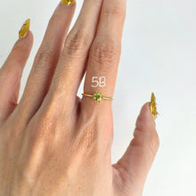 Load image into Gallery viewer, 4 mm. Round Cut Blue and Green Tanzanian Sapphire Stacking Ring