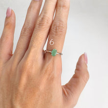 Load image into Gallery viewer, 5 x 7 mm. Oval Cut Green Brazilian Emerald Ring