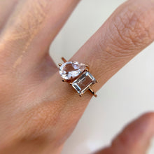 Load image into Gallery viewer, 6 x 9 mm. Pear Cut White Brazilian Topaz Ring