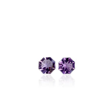 Load image into Gallery viewer, Pair of 7 mm. Octagon Cut Purple Brazilian Amethyst