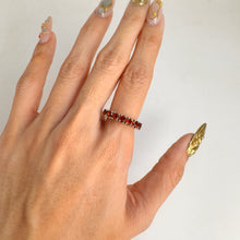 Load image into Gallery viewer, 3.5 mm. Round Cut Orange Brazilian Citrine Cluster Ring