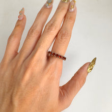 Load image into Gallery viewer, 3.5 mm. Round Cut Orange Brazilian Citrine Cluster Ring
