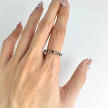 Load image into Gallery viewer, 3 mm. Round Cut Multi-coloured Brazilian Tourmaline Eternity Ring