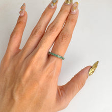 Load image into Gallery viewer, 2.5 mm. Round Cut Green Brazilian Emerald Half Eternity Ring