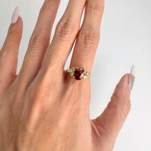 Load image into Gallery viewer, 6.5 x 8.5 mm. Oval Cut Pink Mozambican Tourmaline with Cz Accents Ring