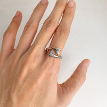 Load image into Gallery viewer, 4 x 6 mm. Pear Cut Sky Blue Brazilian Topaz Open Ring